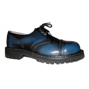 leather shoes KMM 3 holes black/blue