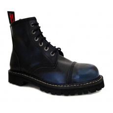 leather shoes KMM 6 holes black/blue
