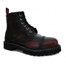 leather shoes KMM 6 holes black/bordo