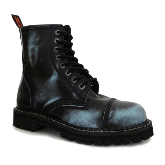 leather shoes KMM 8 holes black/jeans