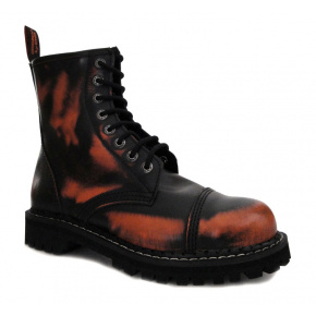 leather shoes KMM 8 holes black/orange