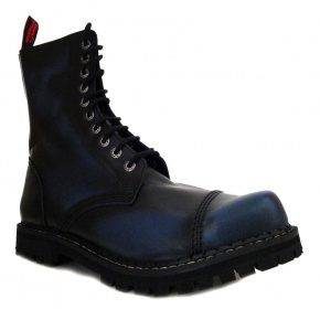 leather shoes KMM 10 holes black/blue