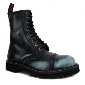 leather shoes KMM 10 holes black/jeans