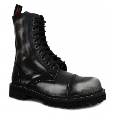 leather shoes KMM 10 holes black/white