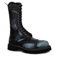 leather shoes KMM 14 holes black/jeans