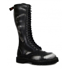 leather shoes KMM 20 holes black/white